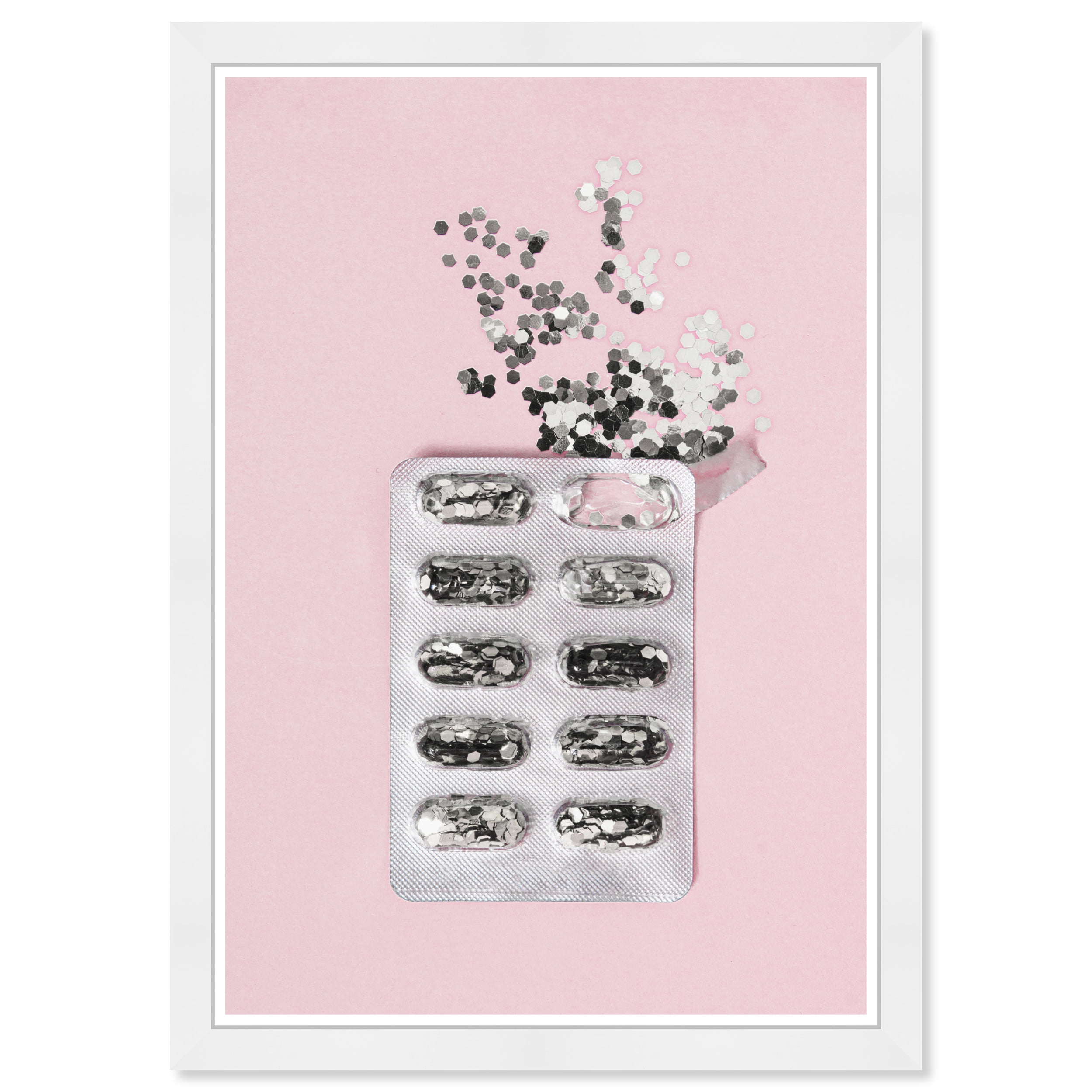 Sparkly Silver Canvas Art & Prints