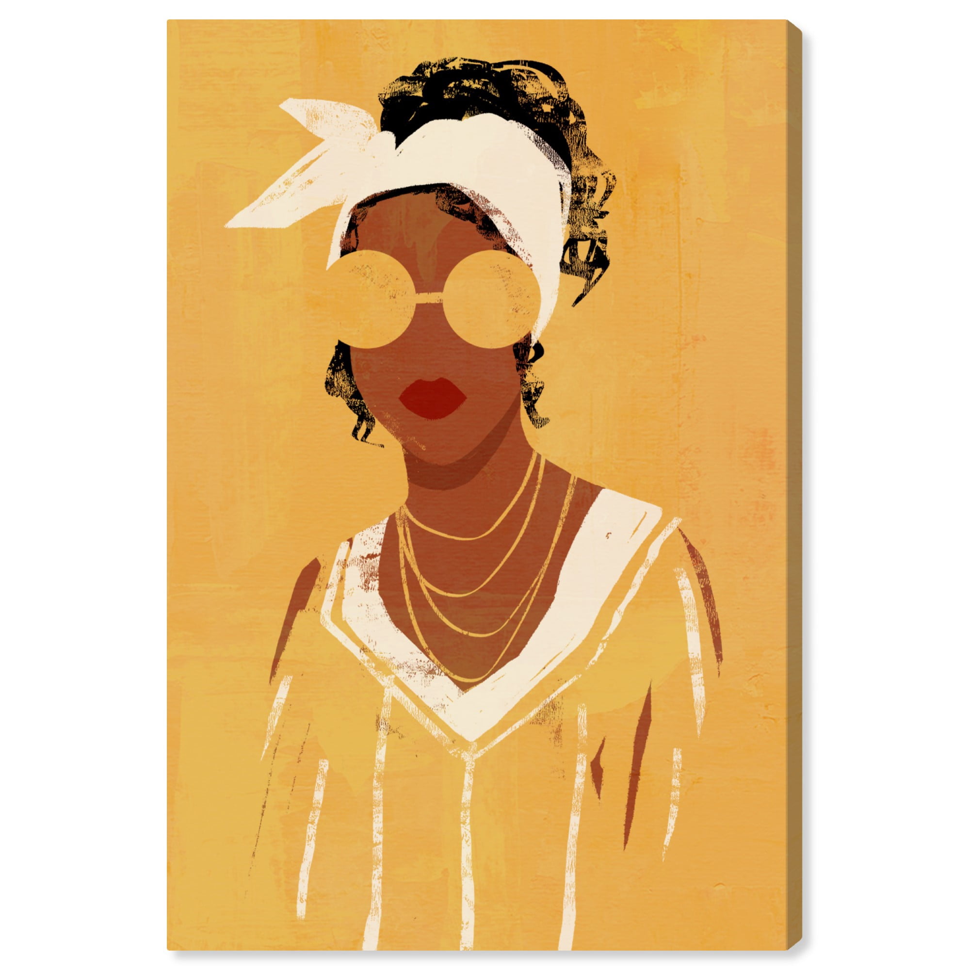 Wynwood Studio 'Golden Radiance' Fashion and Glam Wall Art Canvas Print - Yellow, Gold, 20" x 30"