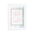 thumbnail image 1 of Wynwood Studio Holiday and Seasonal Framed Wall Art Prints 'Hello Easter' Holidays Home Decor - Pink, Blue, 13" x 19", 1 of 4