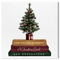 thumbnail image 1 of Wynwood Studio Holiday and Seasonal Wall Art Canvas Prints 'Christmas Tree and Storytime Books' Home Décor - Red, Green, 30" x 30", 1 of 5