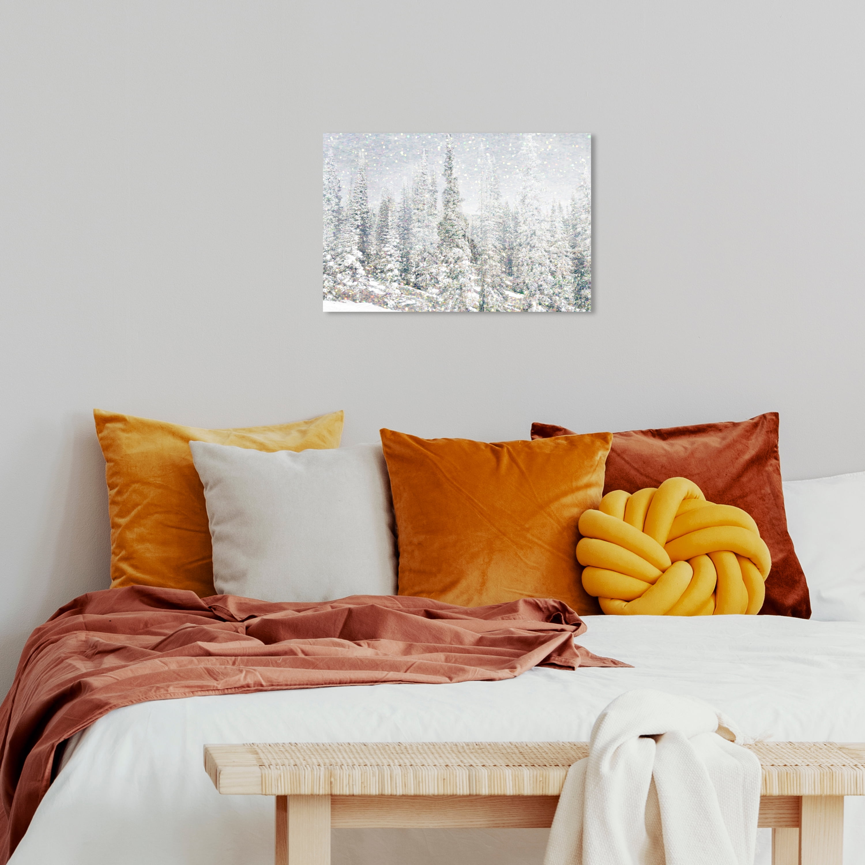 Winter Magic Snow Forest Landscape Canvas Print, 24" x 16"