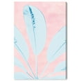 thumbnail image 1 of Wynwood Studio 'Long Leafy Blue' Floral and Botanical Wall Art Canvas Print - Pink, Blue, 16" x 24", 1 of 2