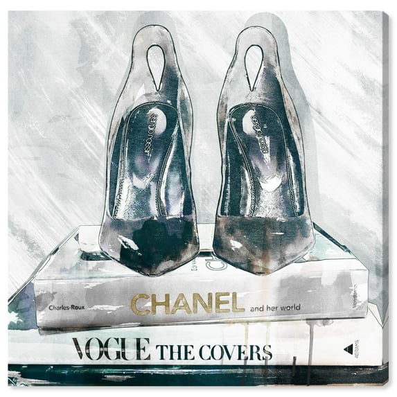 Wynwood Studio 'Marble Night Out' Fashion and Glam Wall Art Canvas Print - Black, Gray, 30" x 30"