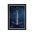 thumbnail image 1 of Wynwood Studio Nautical and Coastal Framed Wall Art Prints 'Anchor 1887- Chalboard Blue' Nautical Watercrafts - Blue, White, 13" x 19", 1 of 4