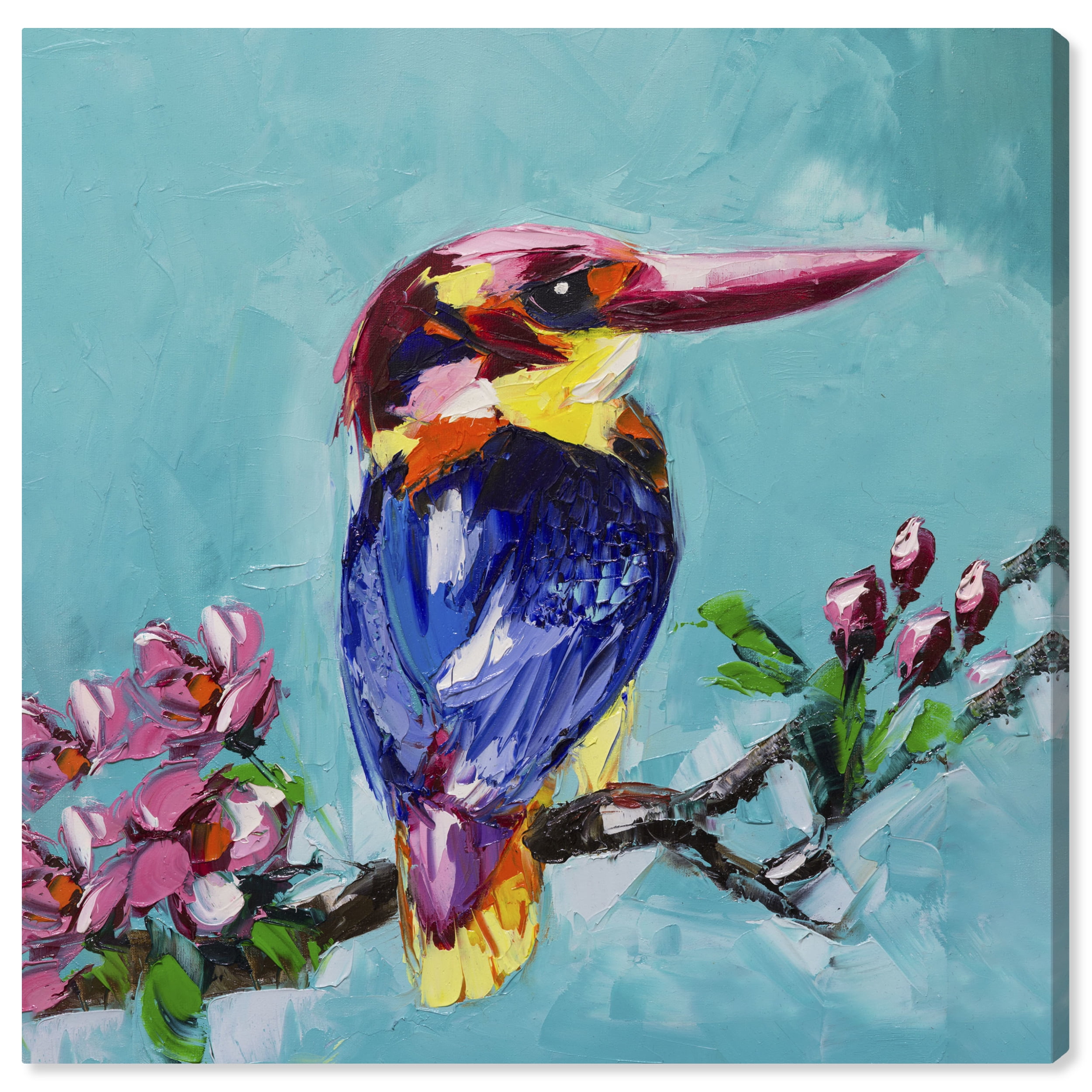Wynwood Studio Paradise Song Bird 2 Animals Wall Art Canvas Print Blue 20x20