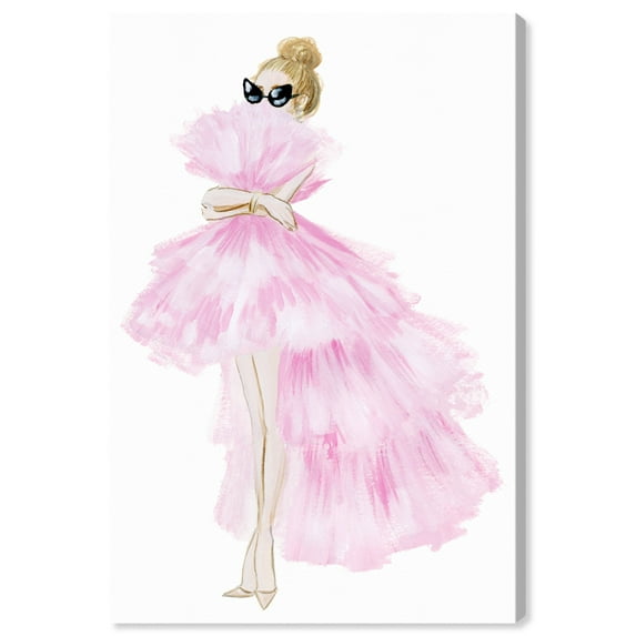 Wynwood Studio 'Pink Tutu Dress' Fashion and Glam Wall Art Canvas Print - Pink, White, 20" x 30"