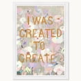 thumbnail image 1 of Wynwood Studio Prints Abstract Typography 15" x 21", White Frame, Created To, 1 of 6