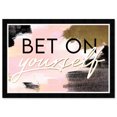 thumbnail image 1 of Wynwood Studio Prints Bet On Yourself Blush Typography and Quotes Empowered Women Quotes and Sayings Wall Art Canvas Print Pink Light Pink 19x13, 1 of 3