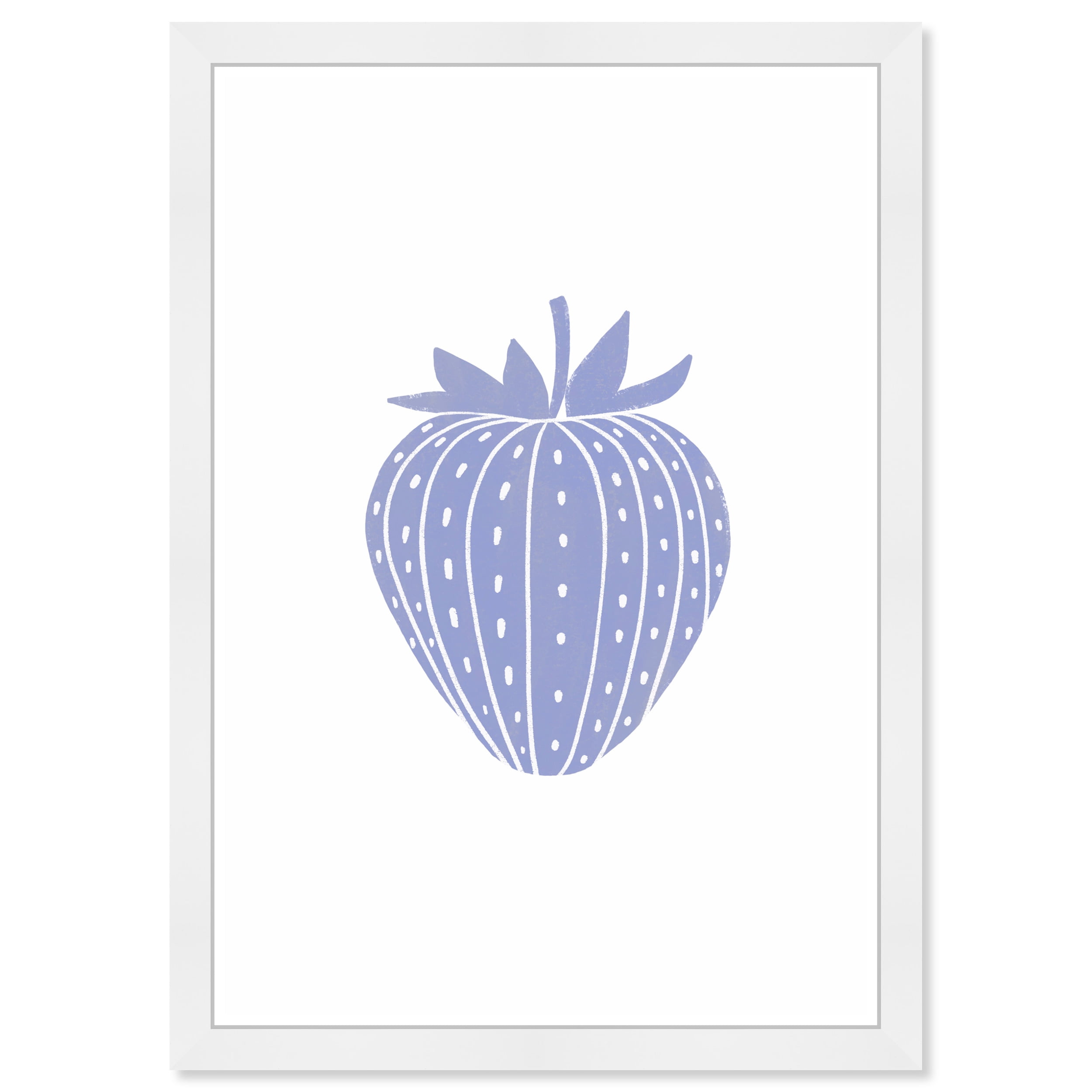 Wynwood Studio Prints Blue Strawberry Food and Cuisine Fruits Wall Art Canvas Print Blue Pastel Blue 13x19
