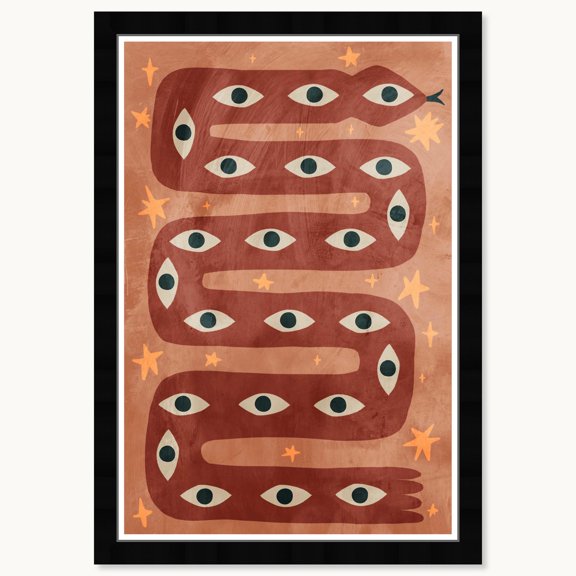 Wynwood Studio Prints Boho Prints 15" x 21", Black Frame, Eye Path