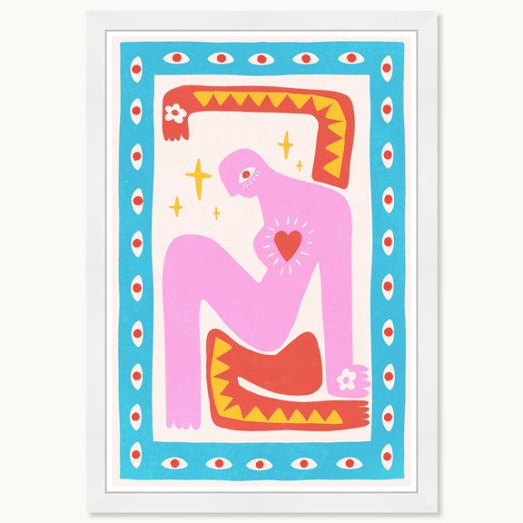Wynwood Studio Prints Boho Prints 15" x 21", White Frame, Love Is All