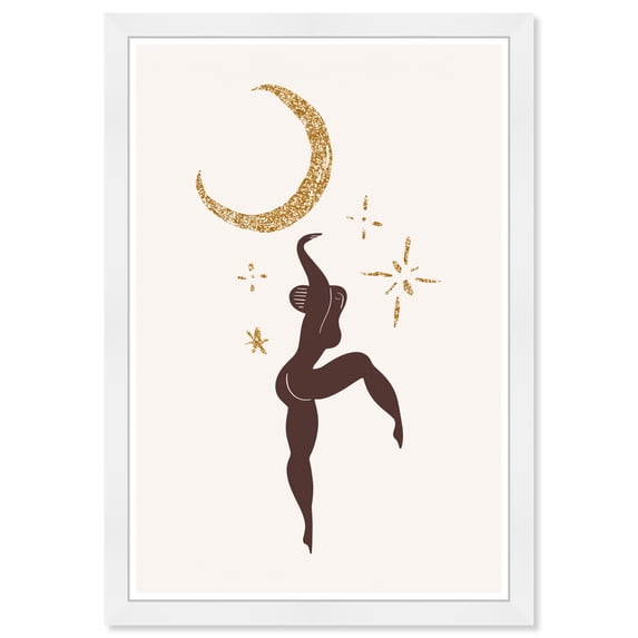 Wynwood Studio Prints Dancing in the moonlight Music and Dance Dance Wall Art Canvas Print Gold 13x19