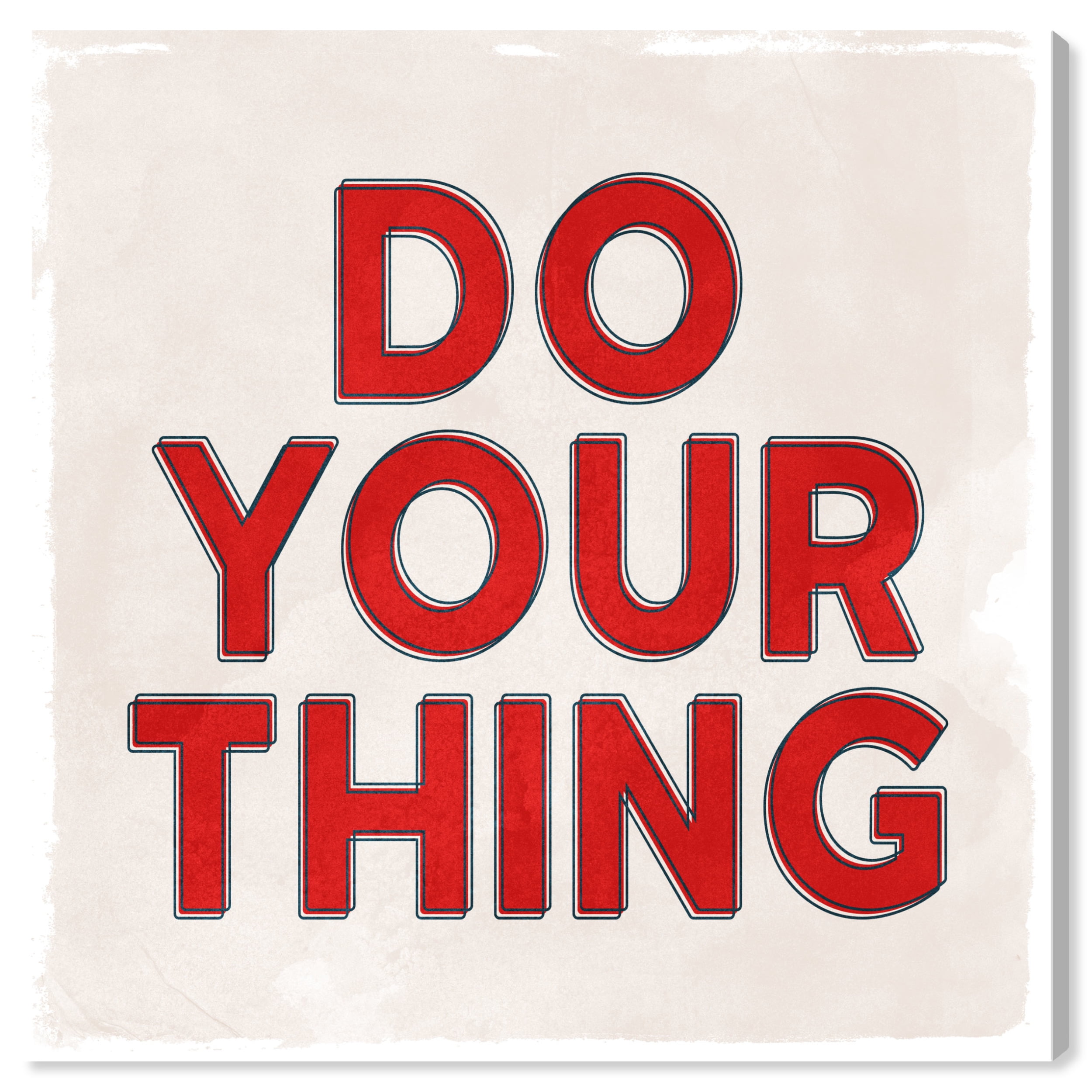 Do Your Thing Red Typography Canvas Wall Art 12x12