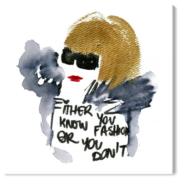 Wynwood Studio Prints Do you Know Fashion Fashion and Glam Portraits Wall Art Canvas Print White Metallic Gold 12x12