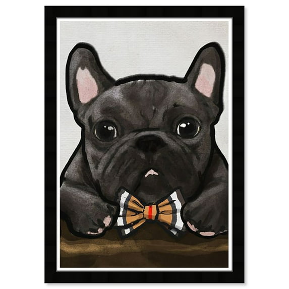 Wynwood Studio Prints Elegant Frenchman Animals Dogs and Puppies Wall Art Canvas Print Black 13x19