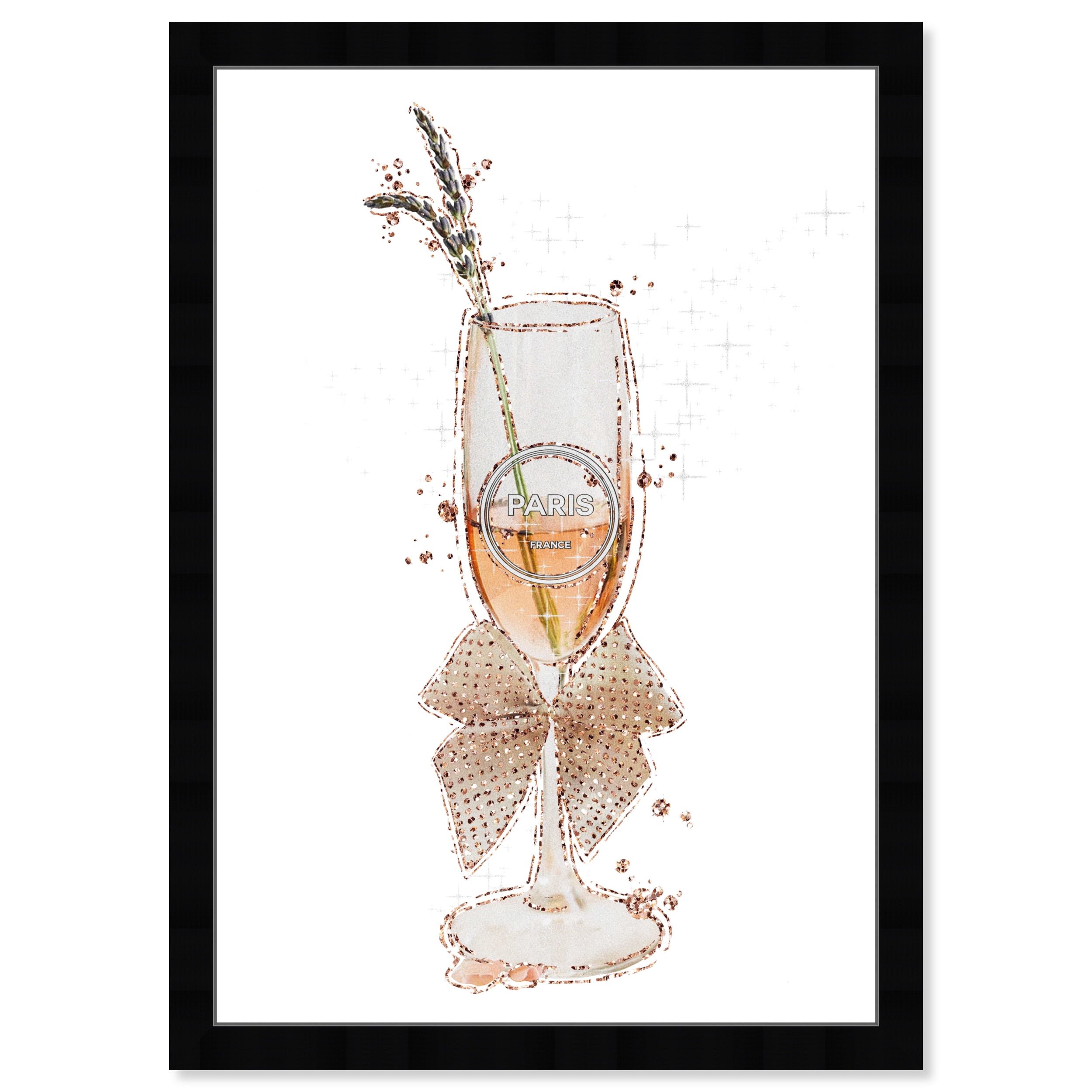 Wynwood Studio Prints Elegant Toast Drinks and Spirits Champagne Wall Art Canvas Print White Metallic Bronze 13x19