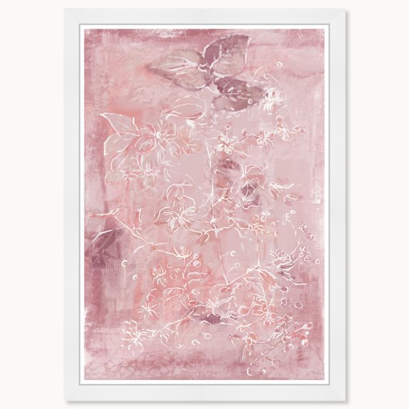 Wynwood Studio Prints Floral Prints 15" x 21", White Frame, Faded Sunset Flower
