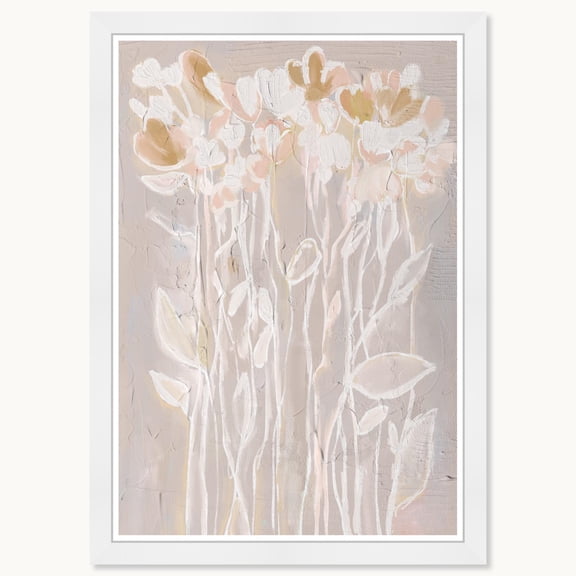 Wynwood Studio Prints Floral Prints 15" x 21", White Frame, Vanilla Garden