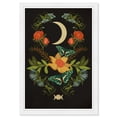 thumbnail image 1 of Wynwood Studio Prints Flourishing Moon Floral and Botanical Florals Wall Art Canvas Print Black 13x19, 1 of 3