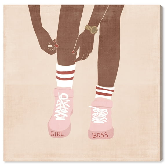 Wynwood Studio Prints Girl Boss Ready Fashion and Glam Outfits Wall Art Canvas Print Pink Pastel Pink 12x12