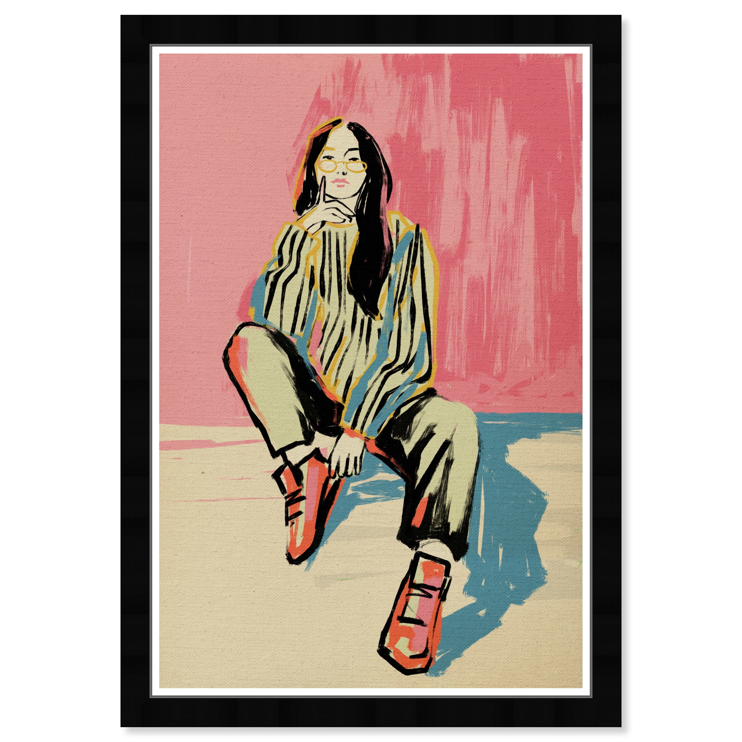 Wynwood Studio Prints Hip and Cool Lady Fashion and Glam Portraits Wall Art Canvas Print Pink 13x19
