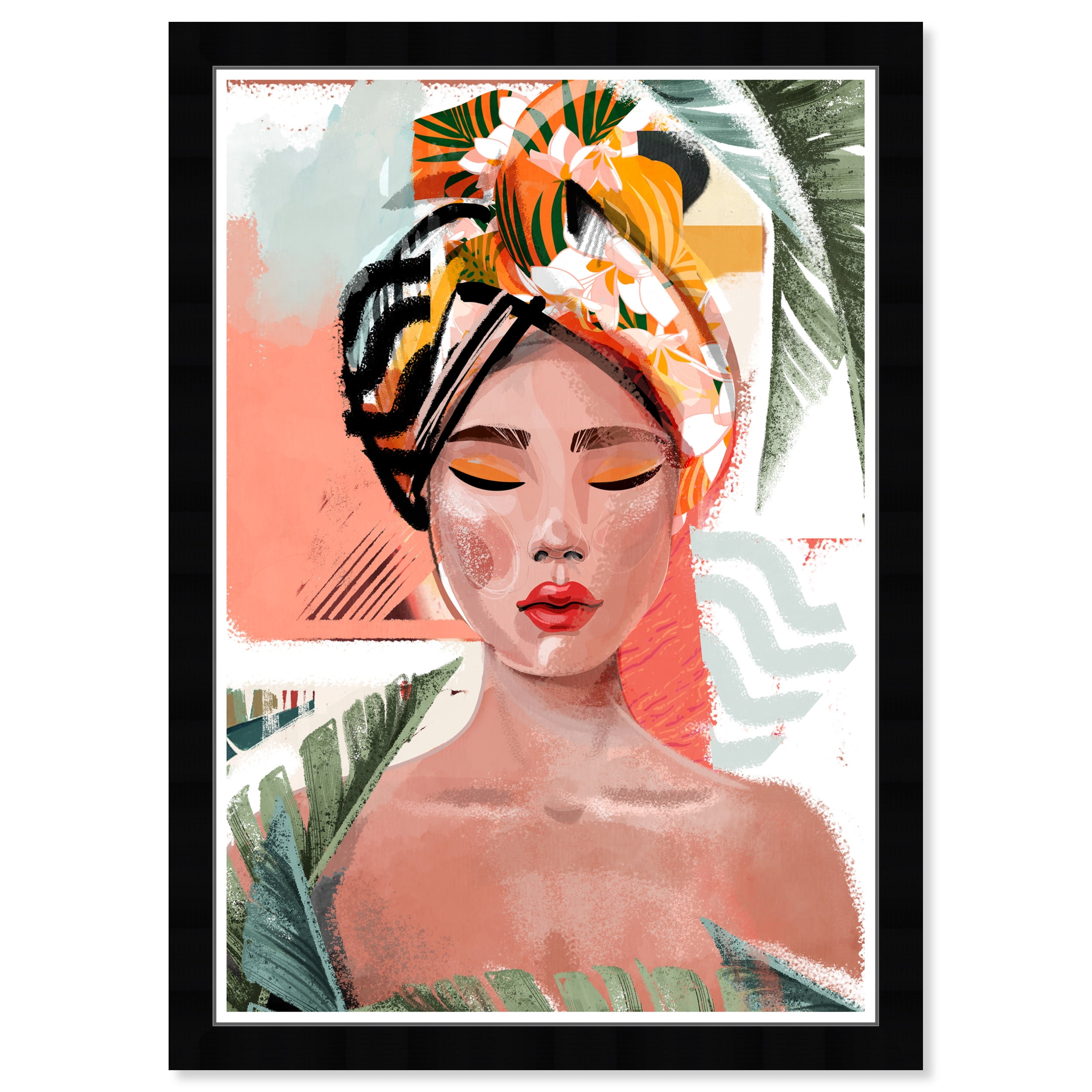 Wynwood Studio Prints In Tropical Serenity Fashion and Glam Portraits Wall Art Canvas Print Pink 13x19