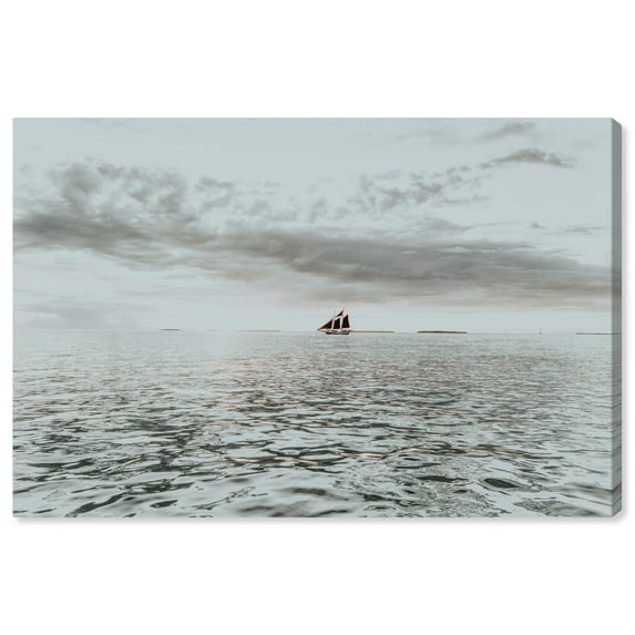 Wynwood Studio Prints Look at the Horizon Transportation Boats and Yachts Wall Art Canvas Print Gray 36x24