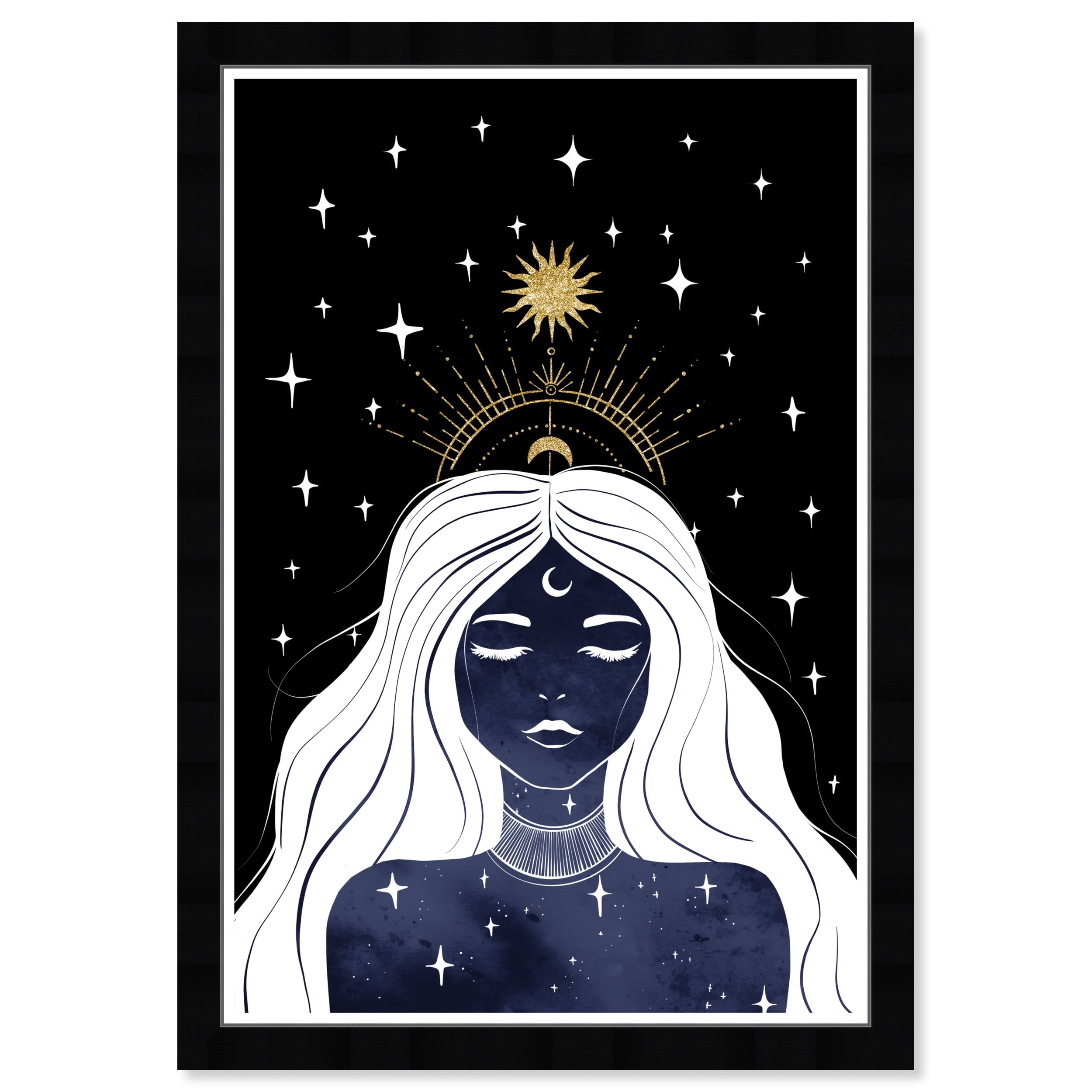 Wynwood Studio Prints Made Of Stars People and Portraits Portraits Wall Art Canvas Print White Dark Blue 13x19