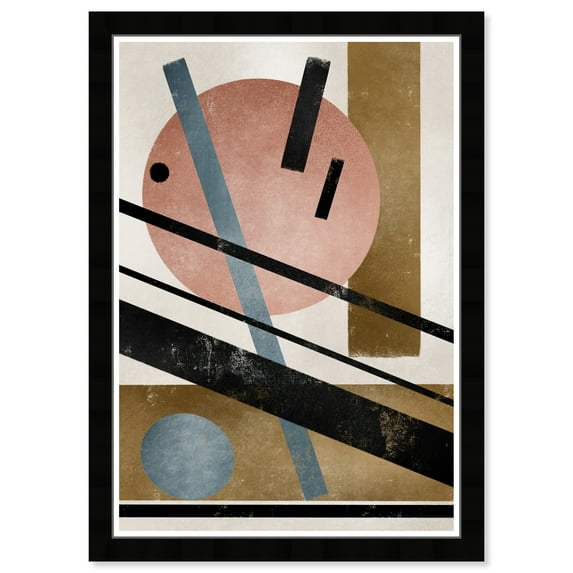 Wynwood Studio Prints Mall Escalator Abstract Shapes Wall Art Canvas Print Bronze Copper Rose 13x19