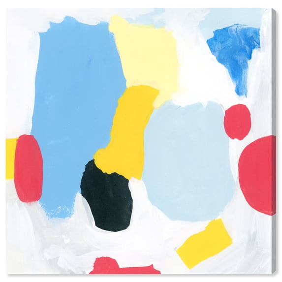 Wynwood Studio Prints Minutes Abstract Paint Wall Art Canvas Print Blue Light Blue 12x12