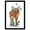 thumbnail image 1 of Wynwood Studio Prints Mistletoe Deer Animals Zoo and Wild Animals Wall Art Canvas Print Brown 13x19, 1 of 3