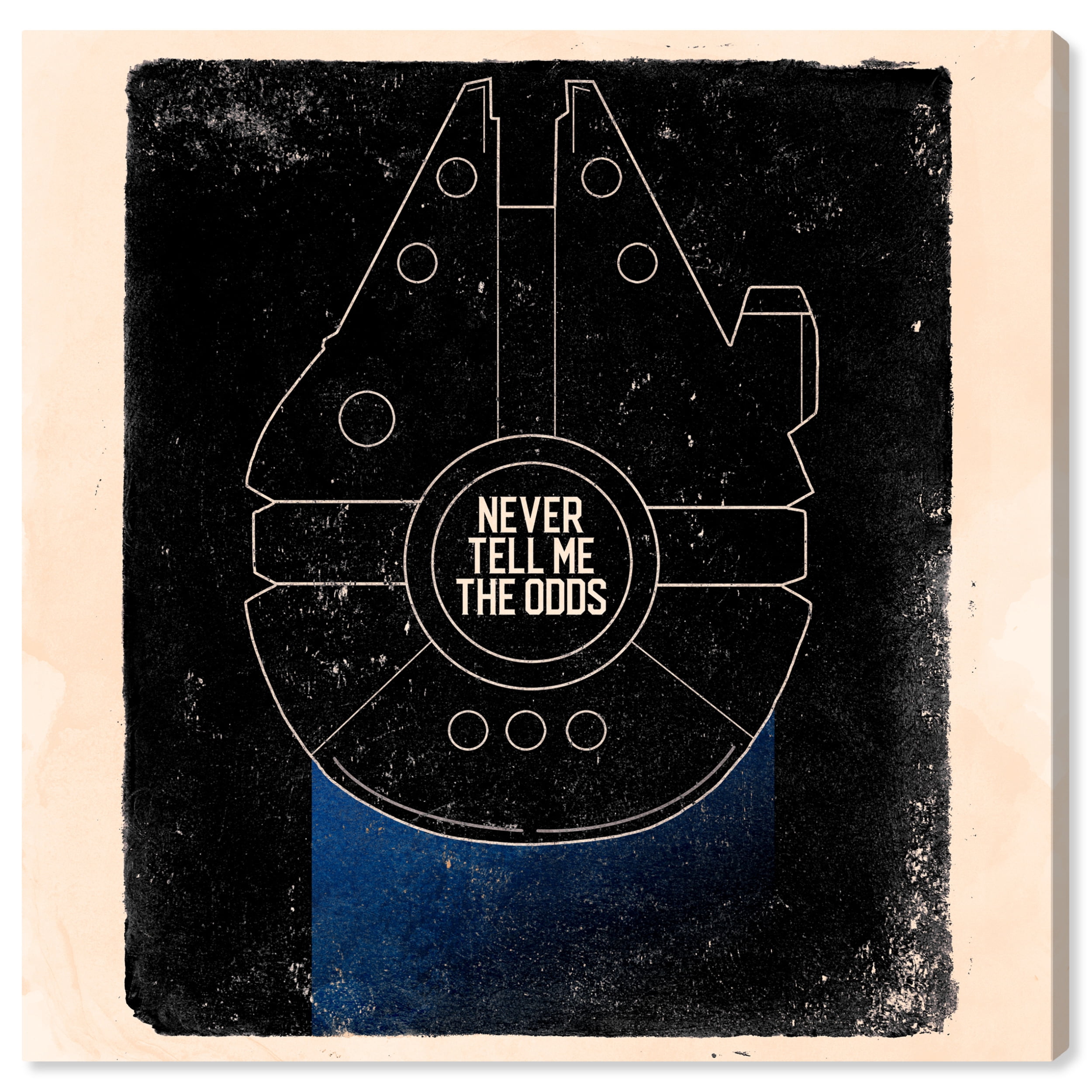 Wynwood Studio Prints Never Tell Me the Odds Fantasy and Sci-Fi Science Fiction Wall Art Canvas Print Black 20x20