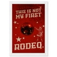 thumbnail image 1 of Wynwood Studio Prints Not My First Rodeo RED Sports and Teams Equestrian Wall Art Canvas Print Red Dark Red 13x19, 1 of 3