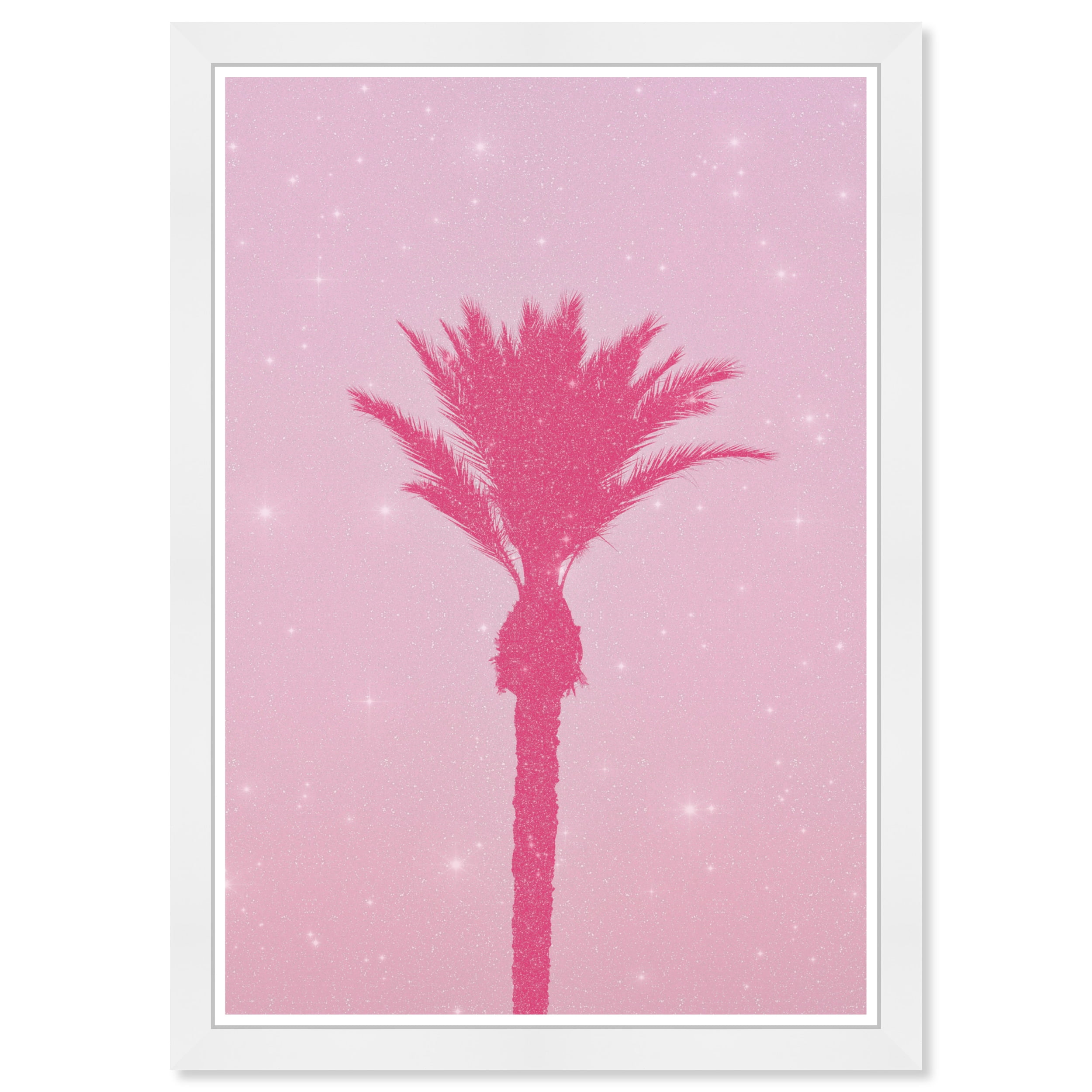 Wynwood Studio Prints Pink Palm Tree Floral and Botanical Trees Wall Art Canvas Print Pink Dark Pink 13x19
