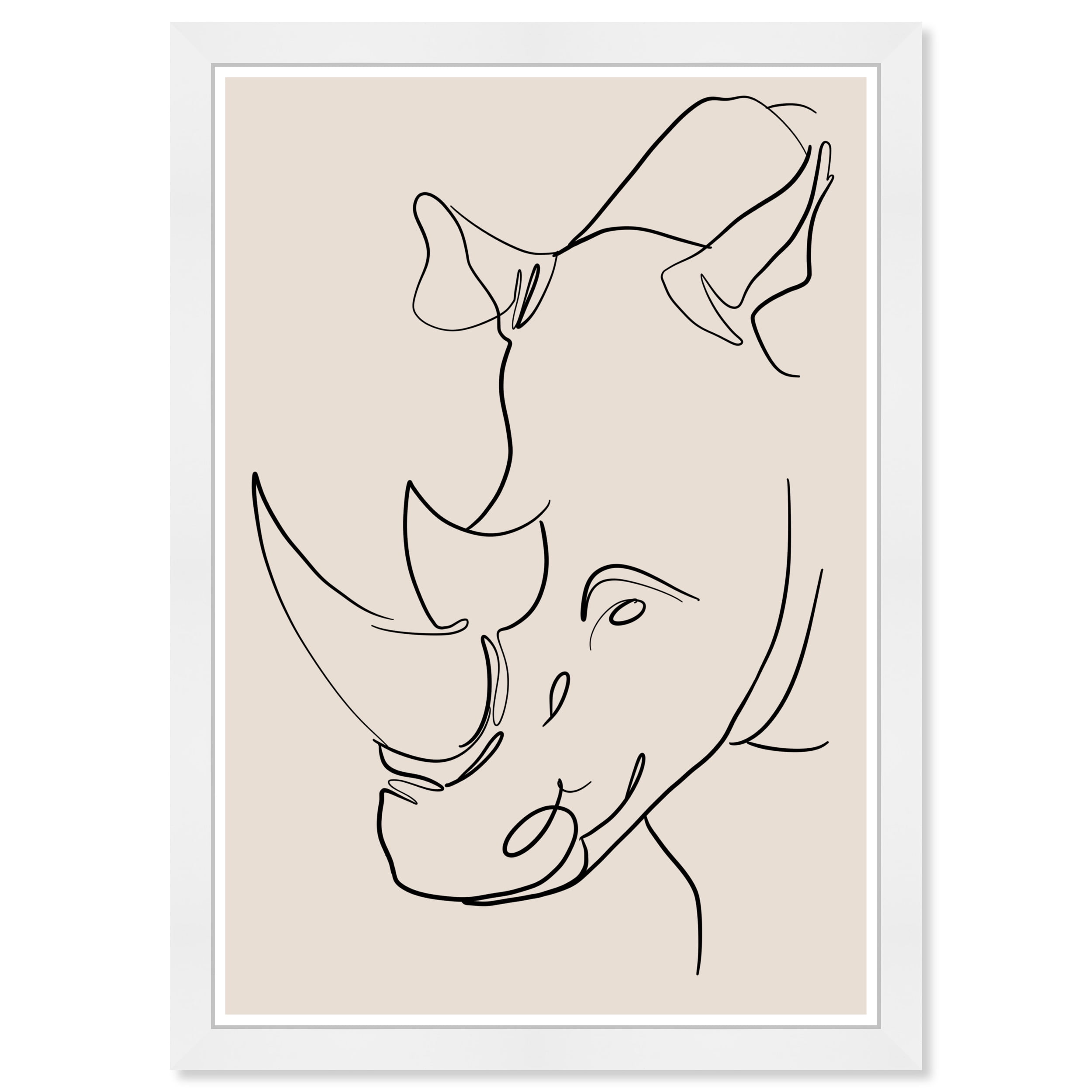 Wynwood Studio Prints Rhino in Lines Animals Zoo and Wild Animals Wall Art  Canvas Print Black 13x19 - Walmart Business Supplies, image size:2500x2500