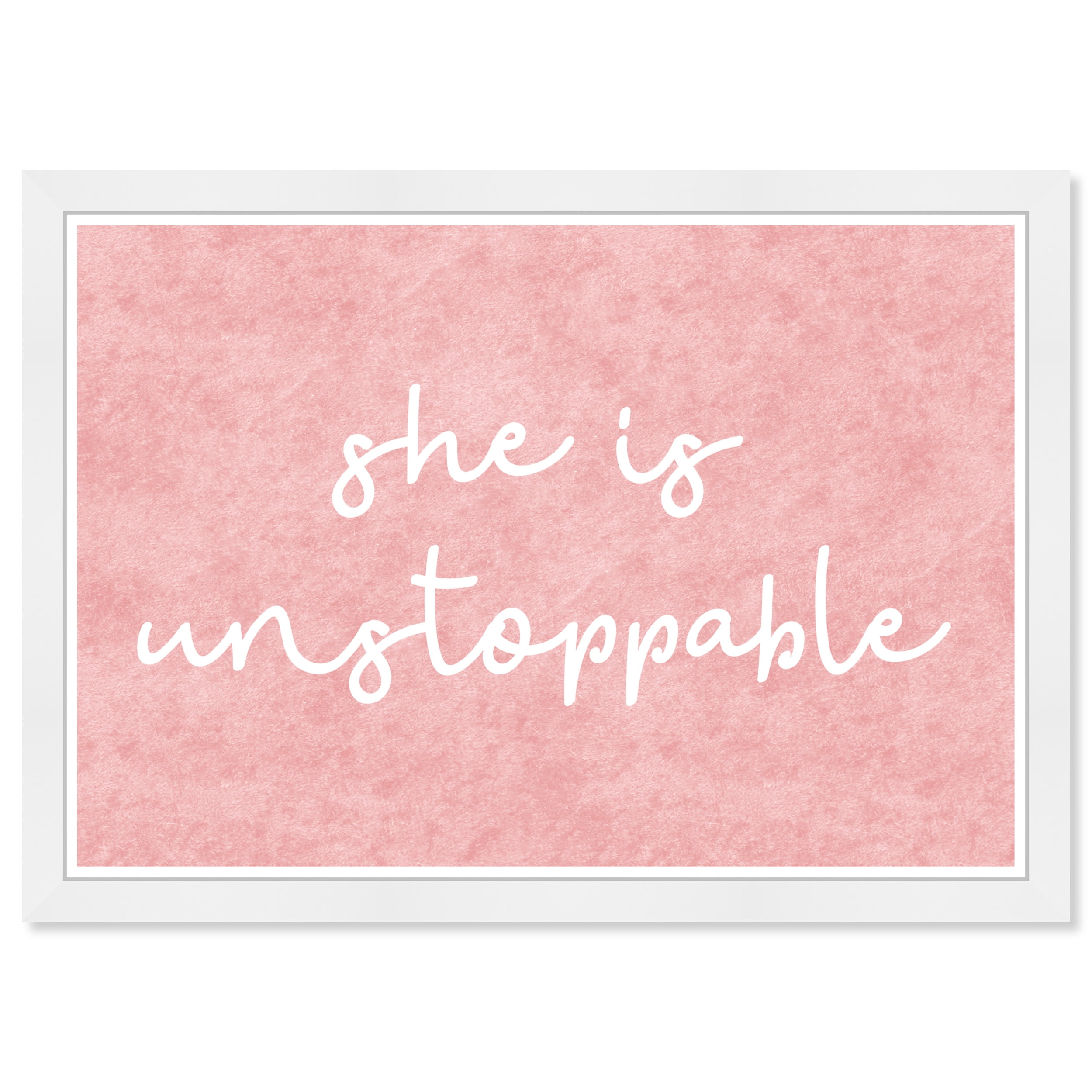 21" x 15" Pink Canvas Motivational Quote Wall Art