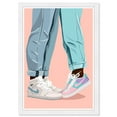 thumbnail image 1 of Wynwood Studio Prints Sneaker Head Couple Fashion and Glam Shoes Wall Art Canvas Print Pink Pastel Pink 13x19, 1 of 3