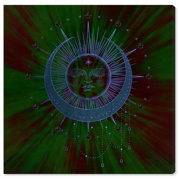 Wynwood Studio Prints Solar Luna Pastel Astronomy and Space Moons Wall Art Canvas Print Pink Lavender 12x12