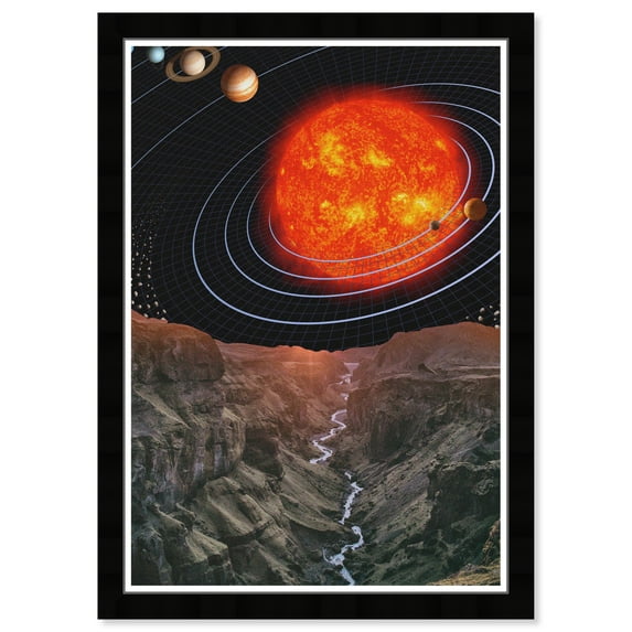 Wynwood Studio Prints Solar System View Astronomy and Space Solar System Wall Art Canvas Print Orange Dark Orange 13x19
