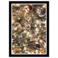 thumbnail image 1 of Wynwood Studio Prints Sparkling Tree Holiday and Seasonal Holidays Wall Art Canvas Print Brown Army Green 13x19, 1 of 3