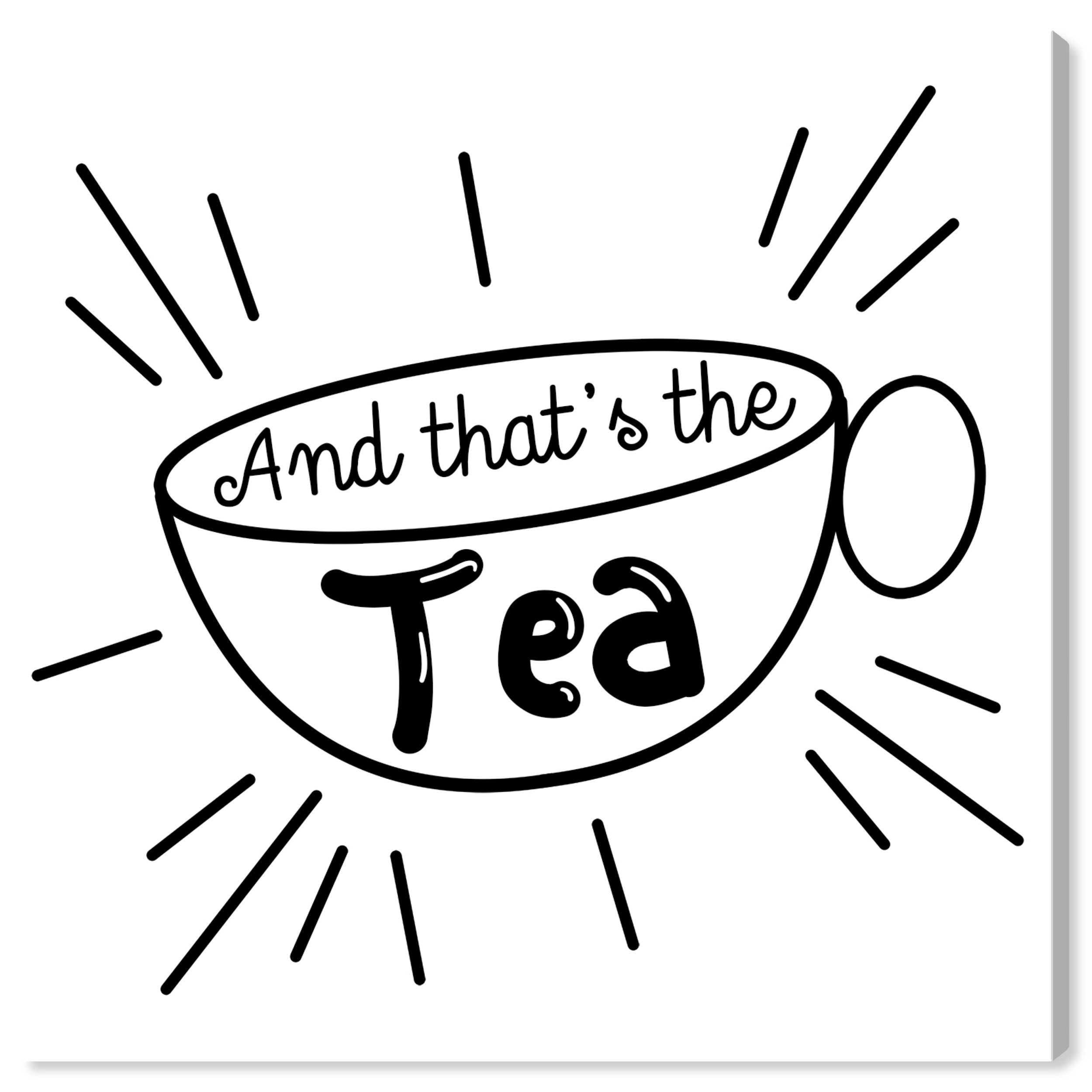 Free Shipping! Wynwood Studio That's the Tea Line Figurative Canvas ...