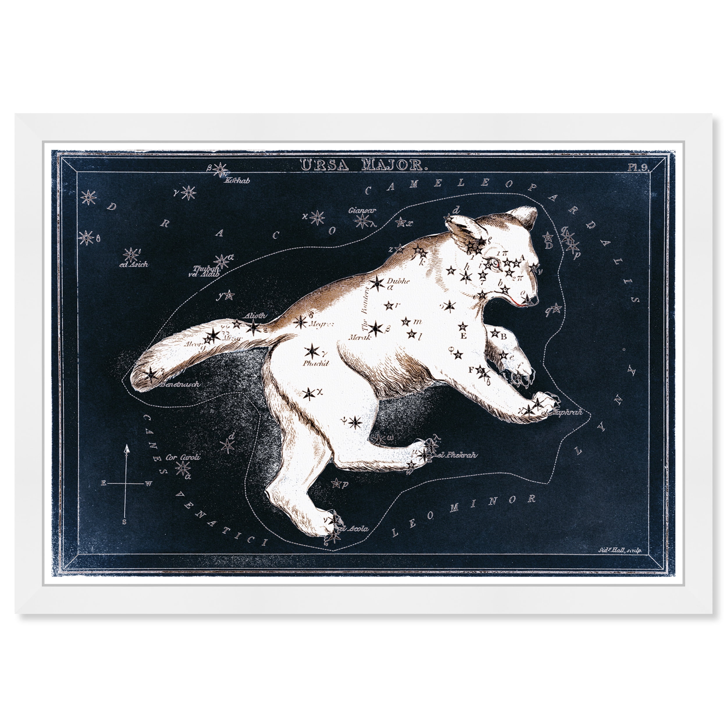Wynwood Studio Prints Ursa Major Spiritual and Religious Zodiac Wall Art Canvas Print Black 19x13