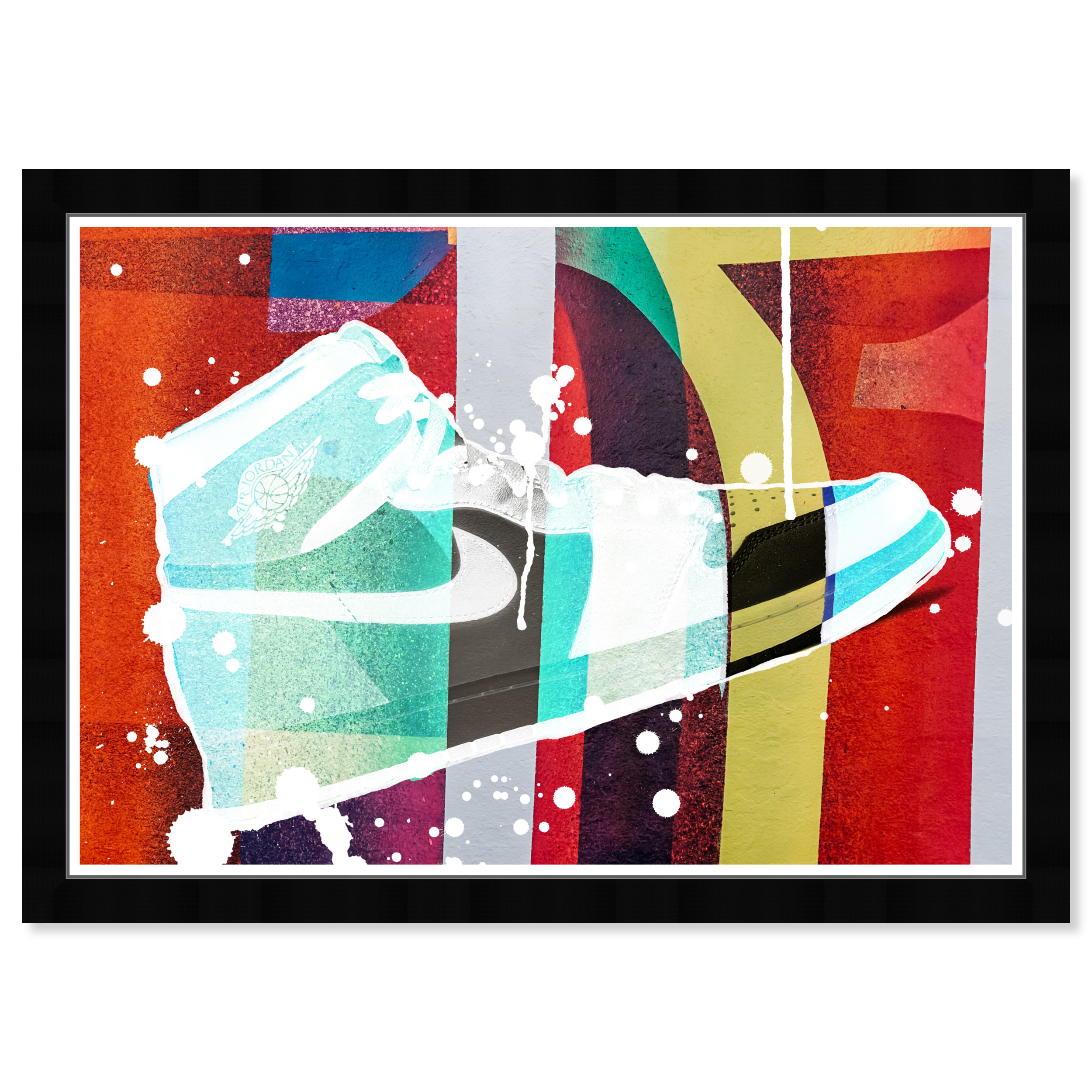Abstract Comic Bubble Graffiti Print Canvas Shoes