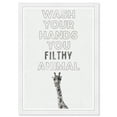 thumbnail image 1 of Wynwood Studio Prints Wash Your Hands Typography and Quotes Funny Quotes and Sayings Wall Art Canvas Print White 13x19, 1 of 3