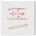 thumbnail image 1 of Wynwood Studio Prints Weapon of Mass Creation Coral Typography and Quotes Motivational Quotes and Sayings Wall Art Canvas Print Orange Dark Orange 12x12, 1 of 3