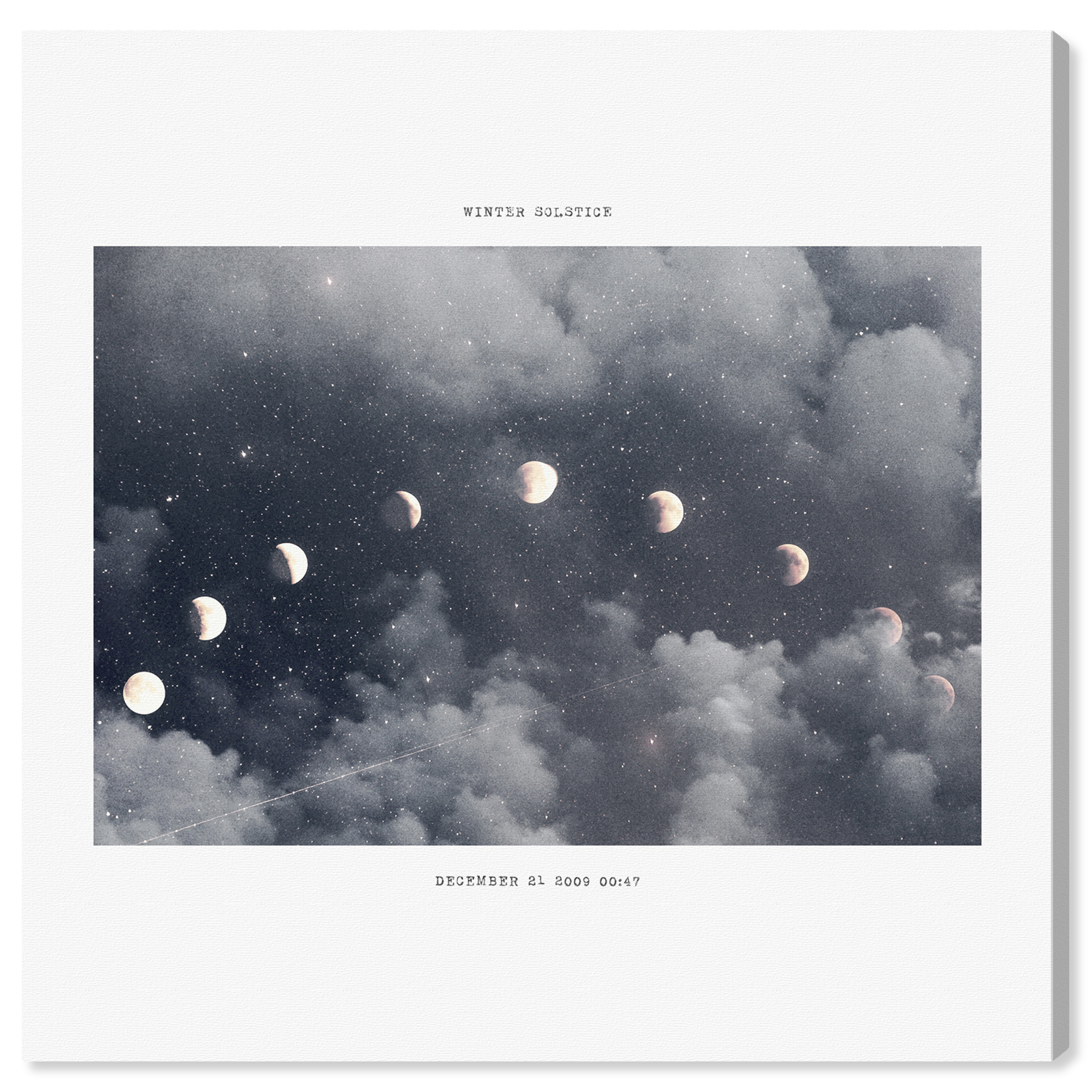 Wynwood Studio Prints Winter Solstice Astronomy and Space Moons Phases Wall Art Canvas Print Gray Tan 12x12