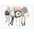 thumbnail image 1 of Wynwood Studio 'Shopping Date in Paris' Fashion and Glam Framed Wall Art Print - Pink, Gray, 1 of 4