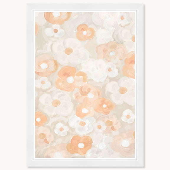 Wynwood Studio Sitrus Flora Framed Boho Floral 1 Piece Canvas Wall Art, 15 " x 21 ", White Satin Flat Frame