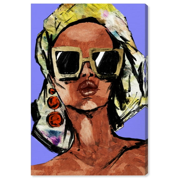 Wynwood Studio 'Sketchy Fashion I Light' Fashion and Glam Wall Art Canvas Print - Gold, Purple, 16" x 24"