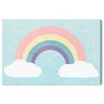 thumbnail image 1 of Wynwood Studio 'Soft Rainbow' Nature and Landscape Wall Art Canvas Print - Blue, Pink, 24" x 16", 1 of 2